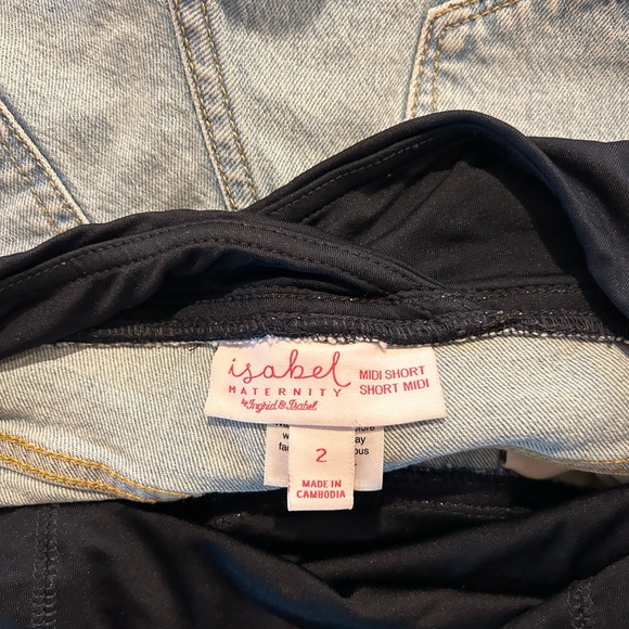 Ingrid and Isabel (for Target) over the bump maternity 3” jean shorts - Picture 4 of 4